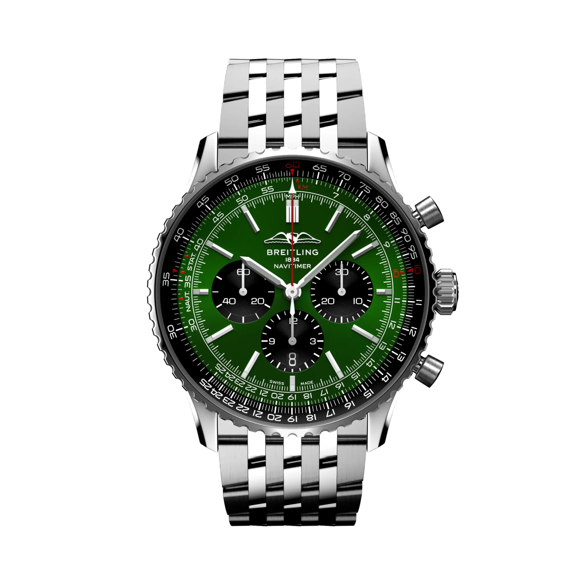 BREITLING AB0137241L1A1 Watch - Chronograph Automatic Stainless Steel 43mm Water Resistant Luxury Watch
