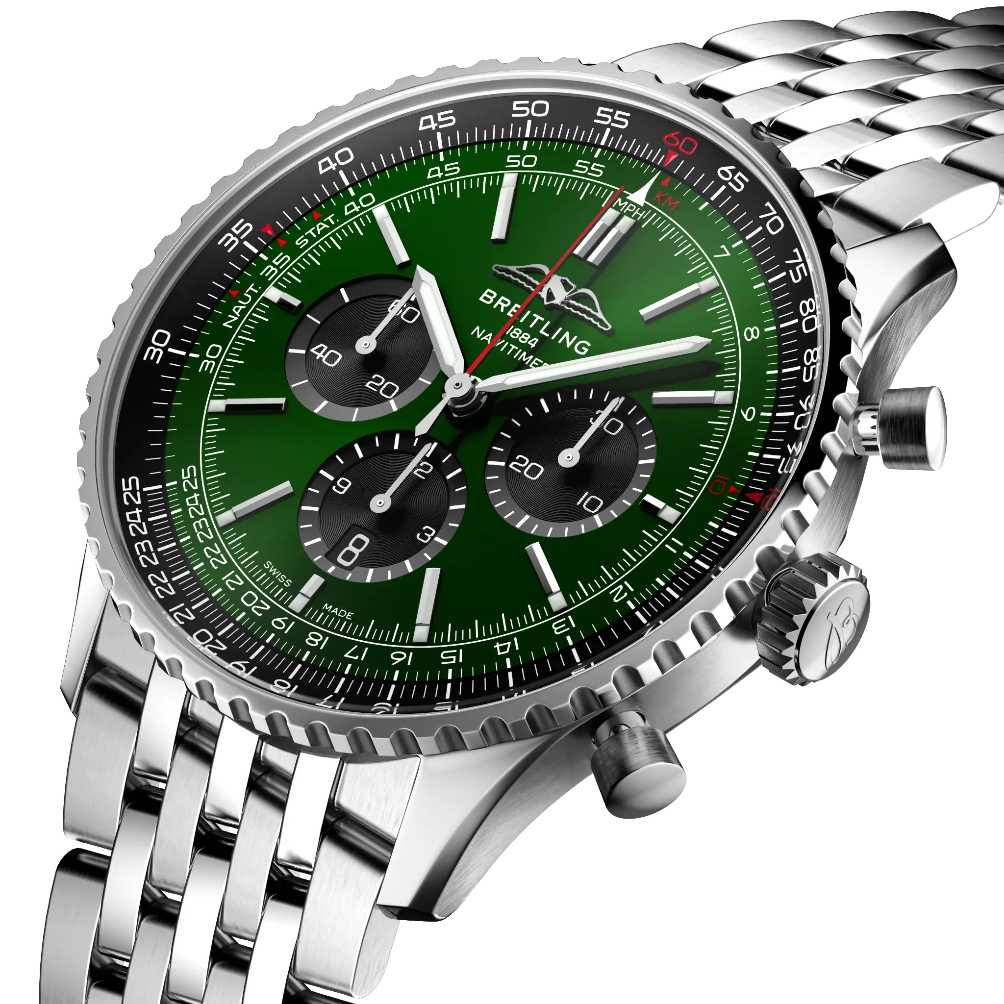 BREITLING AB0137241L1A1 Watch - Chronograph Automatic Stainless Steel 43mm Water Resistant Luxury Watch (Image 2)