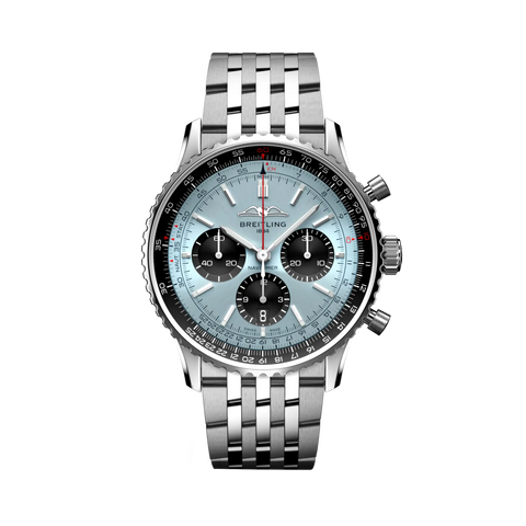 AB0138241C1A1 Premium Chronograph Waterproof Sapphire Crystal Leather Strap
