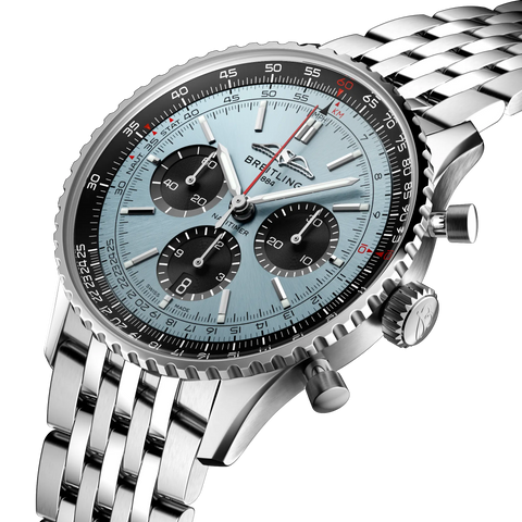 AB0138241C1A1 Premium Chronograph Waterproof Sapphire Crystal Leather Strap