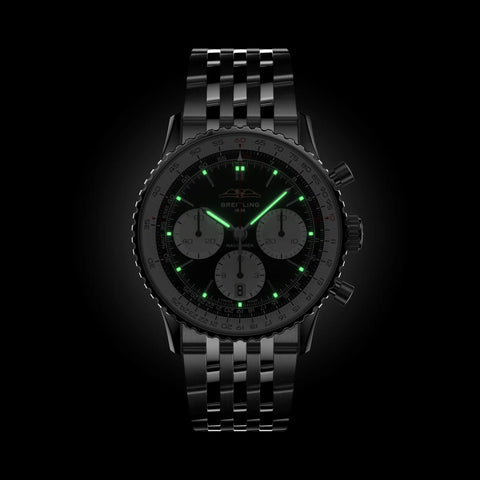 AB0139211B1A1 Luxury Chronograph Men's Watch - Stainless Steel Case - Water Resistant - Swiss Movement - Sapphire