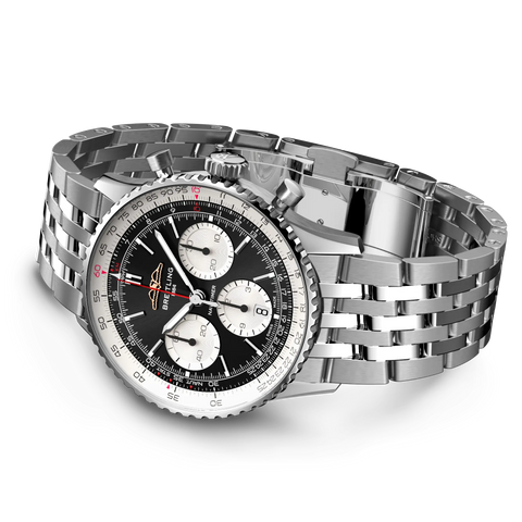 AB0139211B1A1 Luxury Chronograph Men's Watch - Stainless Steel Case - Water Resistant - Swiss Movement - Sapphire