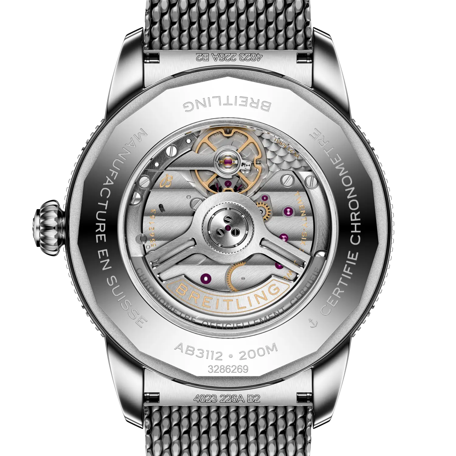 Breitling AB3112241B1A1 Watch - Chronograph Automatic Stainless Steel 43mm Water Resistant 100m Sapphire Crystal (Image 4)