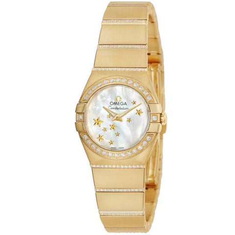 OMEGA 123.55.24.60.05.002 Watch - Ladies Omega Constellation Quartz White Pearl Parallel Import 5-Year Warranty