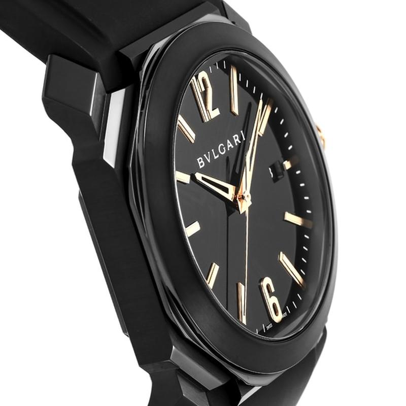 BVLGARI BGO41BBSVD Watch - Men's Rubber Strap Parallel Imported Watch 2-Year Warranty (Image 3)