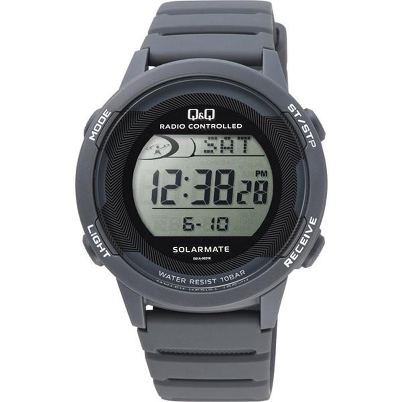 CITIZEN Y-D01A-002VK Watch - Q&Q Nano Digital Solar Radio-Controlled Waterproof Watch with Date Feature and Urethane Belt