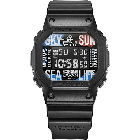 CASIO G-SHOCK Reborn Art Festival x FISHERMAN JAPAN Collaboration Model Black DW-5600RF24-1JR
