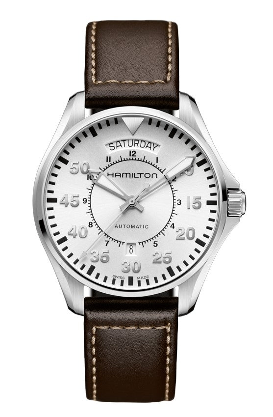 Hamilton H64615555 Watch - Khaki Aviation Pilot Day Date Auto (Image 6)