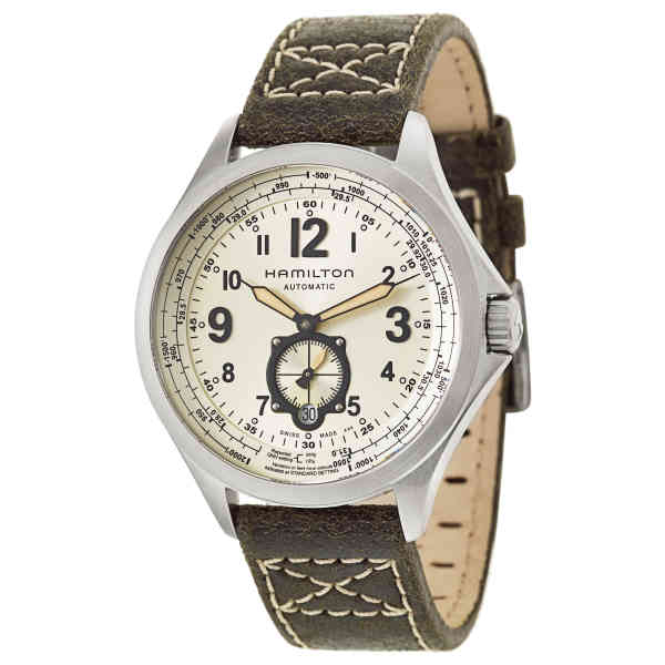 Hamilton H76655723 Watch - Khaki Aviation Khaki QNE Auto (Image 3)