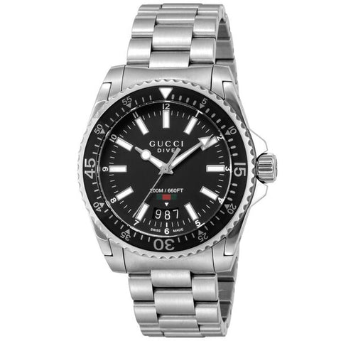 GUCCI Dive 2-Year Warranty YA136301 Black [Parallel Import]