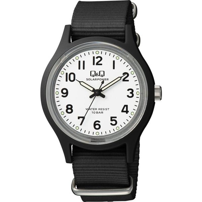 CITIZEN E05A-002VK Watch - Q&Q Nano Analog Solar Watch with 10 ATM Water Resistance and Nylon Strap