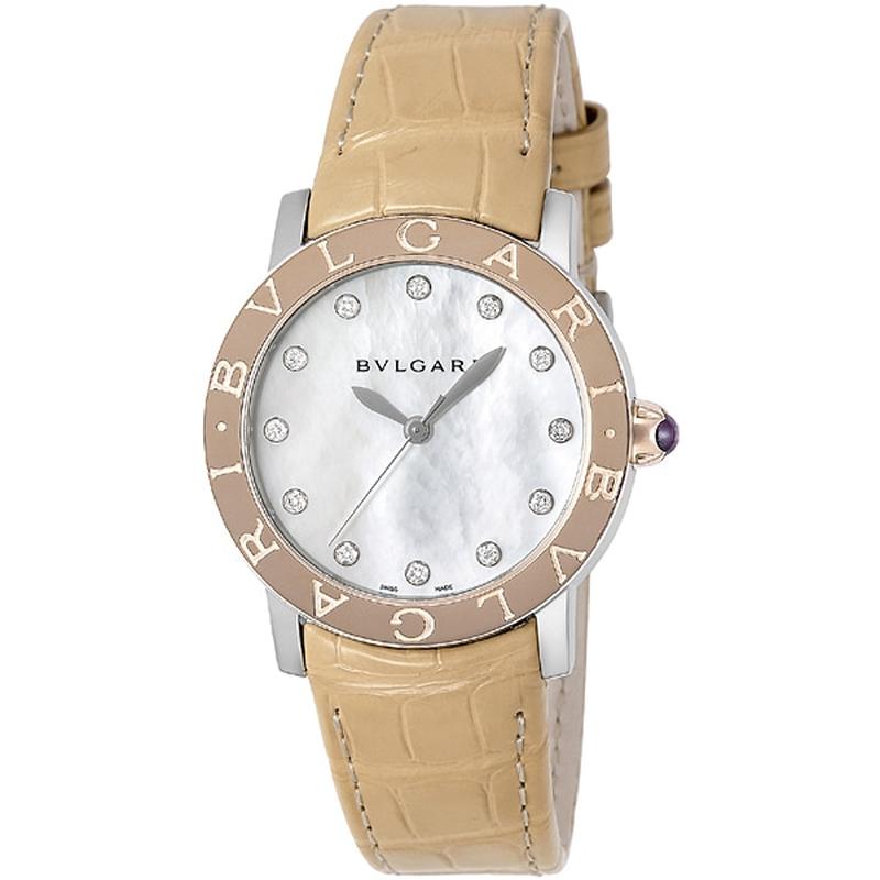 BVLGARI BBL33WSPGL/12 Watch - Women's Leather Belt Parallel Import 2-Year Warranty
