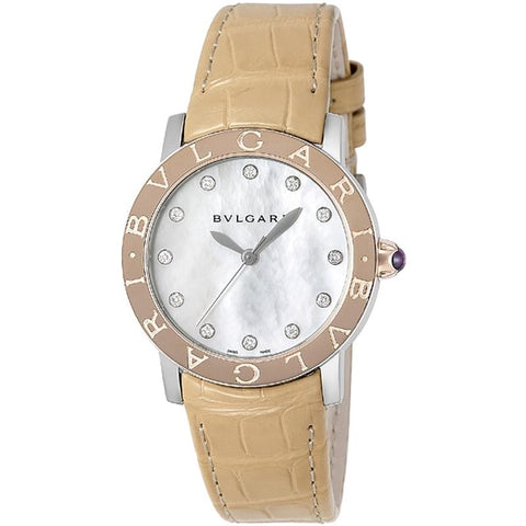 BVLGARI BBL33WSPGL/12 Watch - Women's Leather Belt Parallel Import 2-Year Warranty