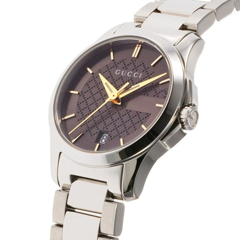 GUCCI G-Timeless 2-Year Warranty Brown YA126529 [Parallel Import]