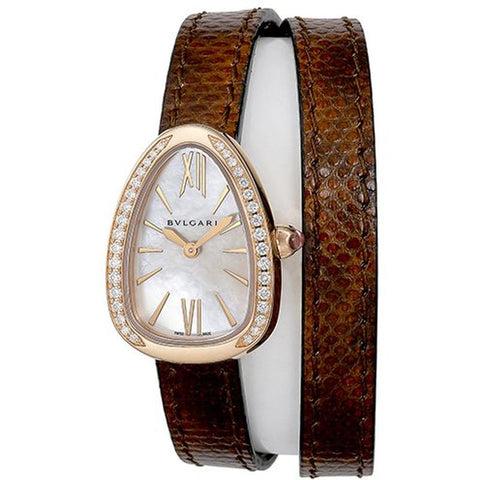 BVLGARI SPP27WPGDL Watch - Women's Leather Belt Parallel Import 2-Year Warranty