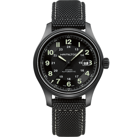 Hamilton H70575733 Watch - Khaki フィールド Titanium Auto