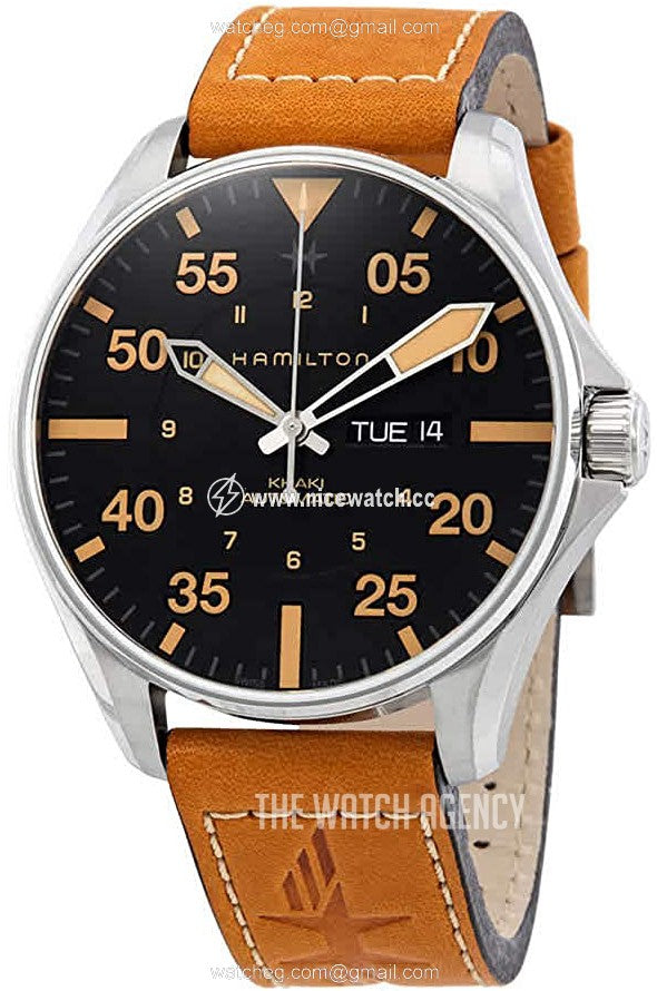 Hamilton H64725531 Watch - Khaki Aviation Pilot Day Date Auto (Image 4)