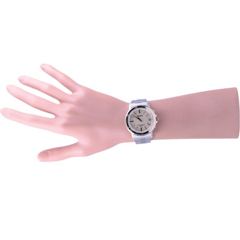 SEIKO SBTM170 Watch - Men's Solar Radio Wave Watch - Silver (Image 5)