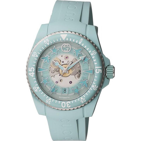 GUCCI Dive 2-Year Warranty Turquoise YA136344 [Parallel Import]