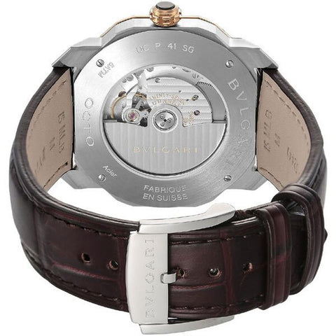 BVLGARI Octo Roma White OC41C6SPGLD 2-Year Warranty [Parallel Import]