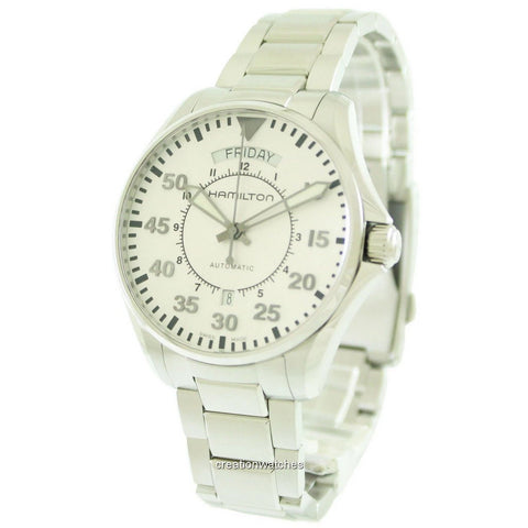 Hamilton H64615155 Watch - Khaki Aviation Pilot Day Date Auto (Image 6)