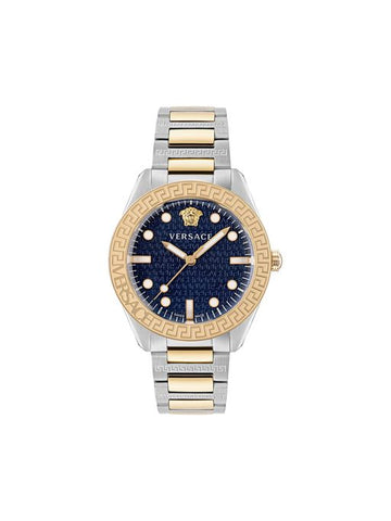 VERSACE VE2T00422 Watch - Greca Dome Watch with 2 Year Warranty Stylish Blue Design Durable Build for Everyday Elegance