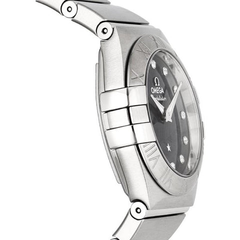 OMEGA Constellation Brushed Dial 12P Diamond Ladies Watch 123.10.27.60.53.001