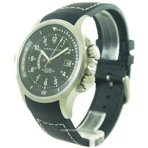 Hamilton H77615333 Watch - Khaki Navy GMT Auto (Image 2)