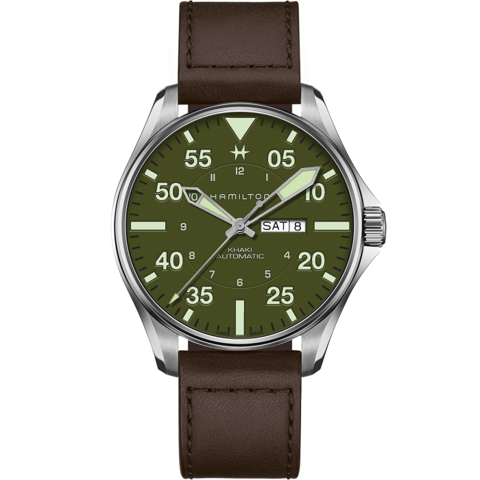 Hamilton H64735561 Watch - Khaki Aviation Pilot Schott NYC - Limited Edition