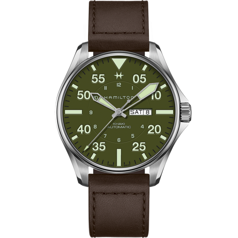 Hamilton H64735561 Watch - Khaki Aviation Pilot Schott NYC - Limited Edition