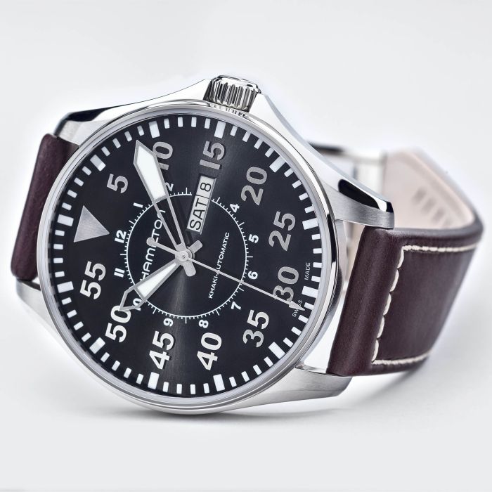Hamilton H64715535 Watch - Khaki Aviation Pilot Day Date Auto (Image 5)