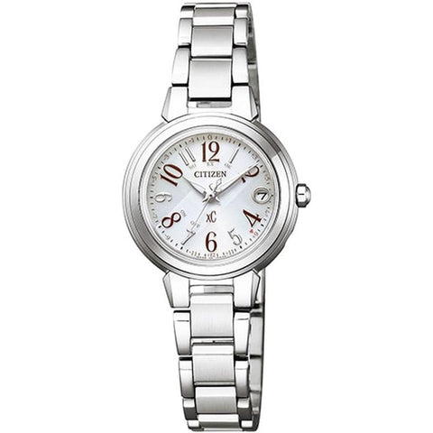 CITIZEN ES9430-54B Watch - Women's xC Eco-Drive Radio-Controlled Watch - Stainless Steel Line Happy Flight Series