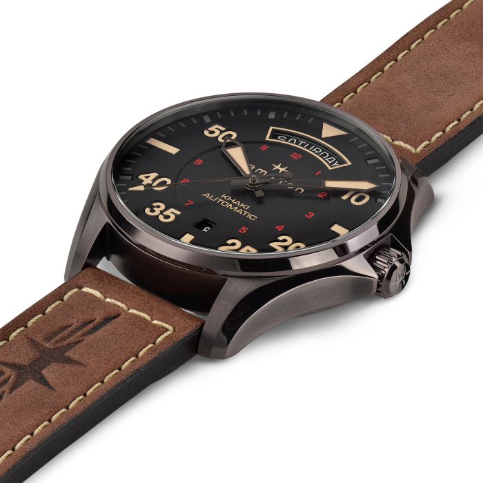 Hamilton H64605531 Watch - Khaki Aviation Day Date Auto (Image 2)