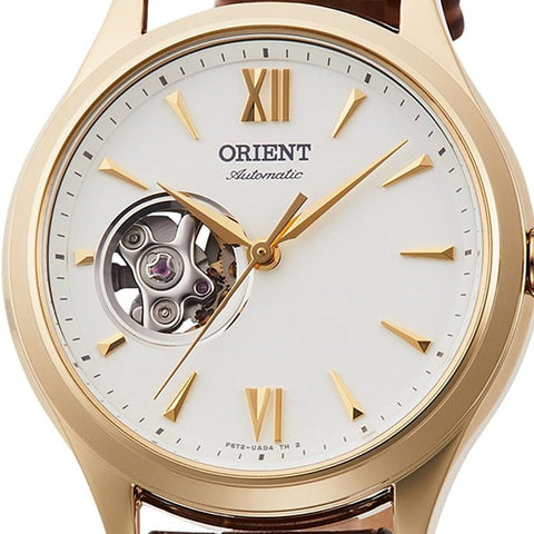 ORIENT ORIENT Automatic Mechanical Automatic Open Heart White Silver White/Brown RN-AG0728S