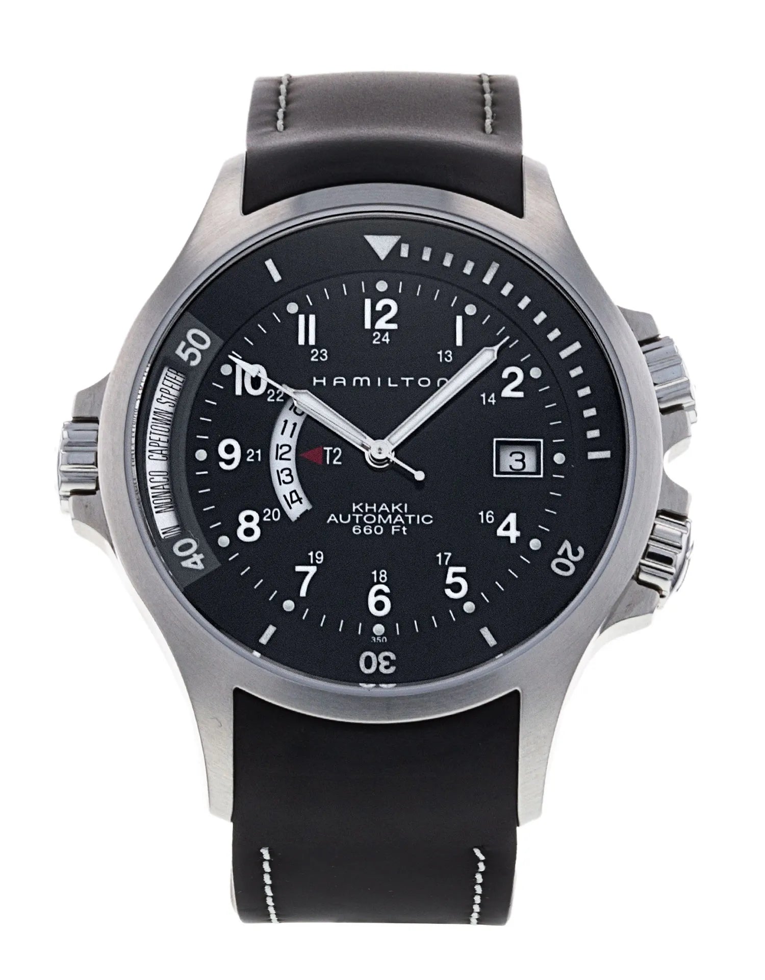 Hamilton H77615333 Watch - Khaki Navy GMT Auto (Image 6)