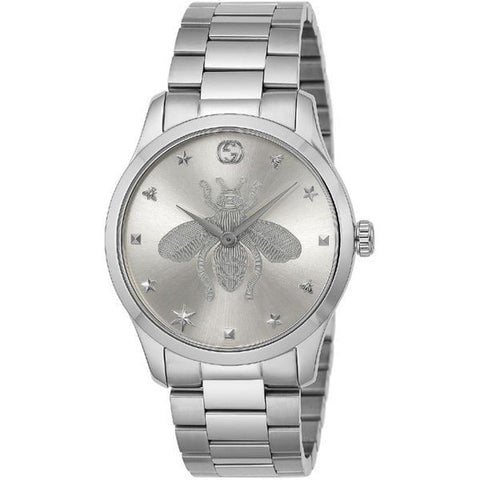 GUCCI G-Timeless Silver Watch with 2-Year Warranty YA1264126 [Parallel Import]
