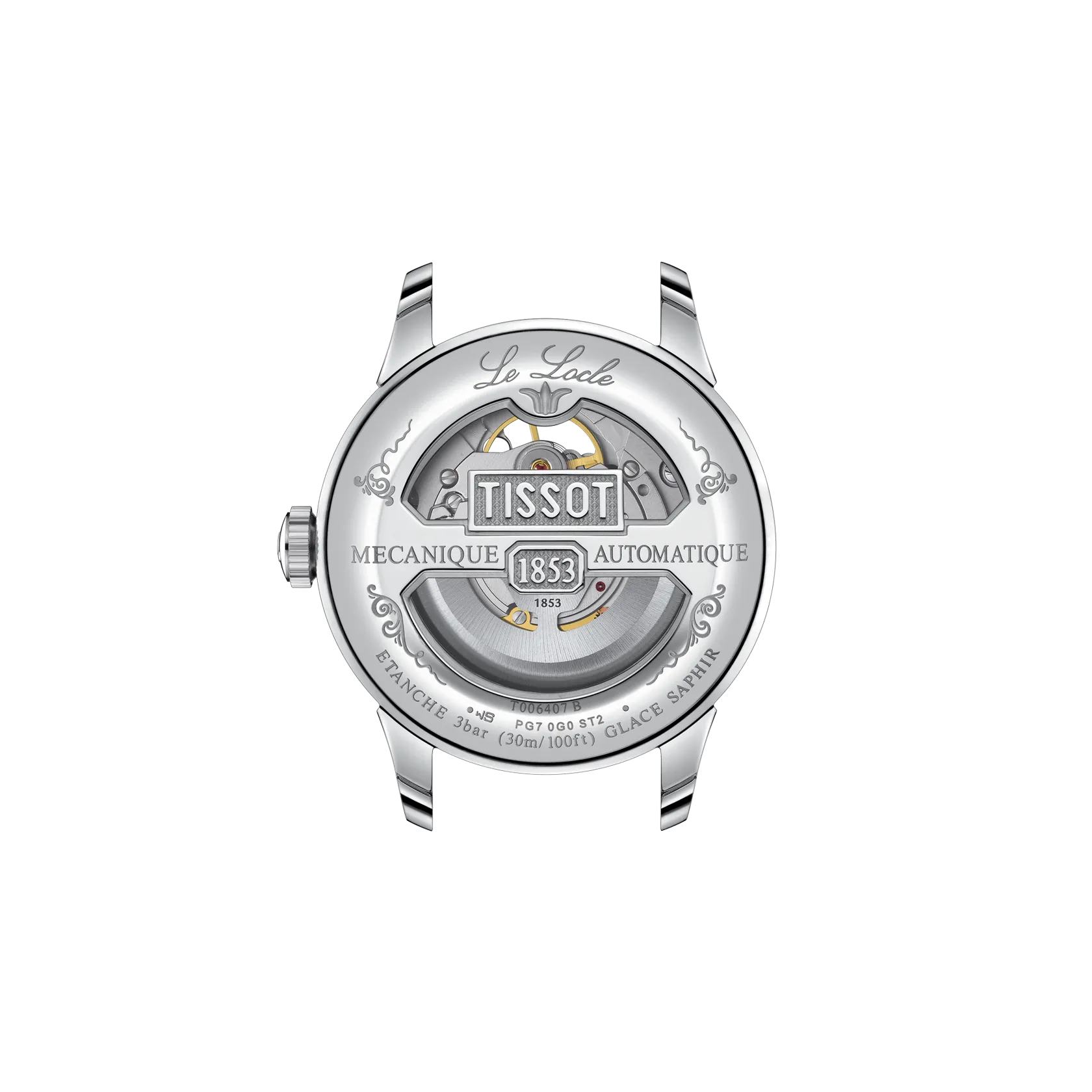 TISSOT T006.407.16.033.01 Watch - Swiss Automatic Stainless Steel Water Resistant Leather Strap (Image 6)