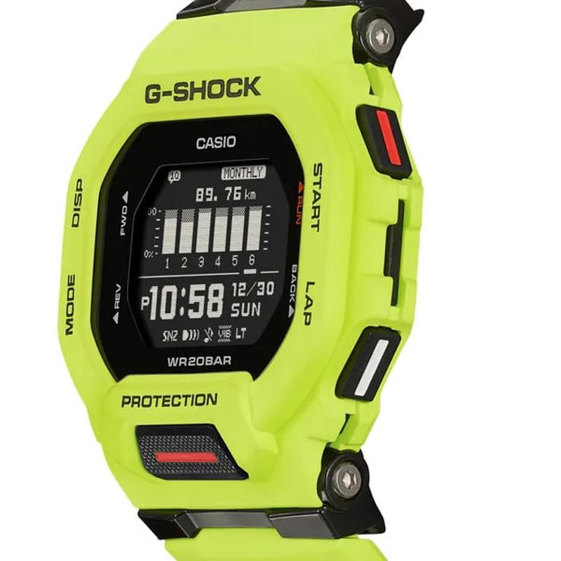 CASIO GBD-200-9JF Watch - Men's G-SHOCK G-SQUAD 20 Bar Water Resistant Watch (Image 3)