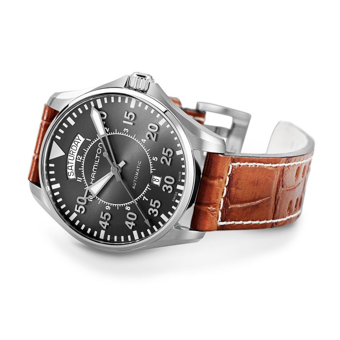 Hamilton H64615585 Watch - Khaki Aviation Pilot Day Date Auto (Image 4)