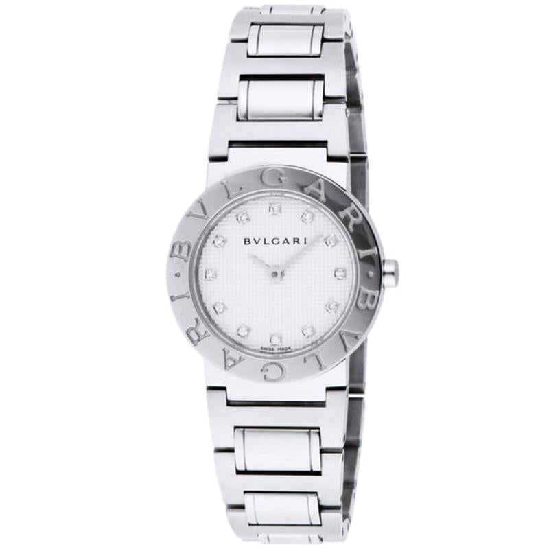 BVLGARI BB26WSS Watch - BVLGARI SS 26mm White Dial Ladies Watch, Parallel Import, 2-Year Warranty