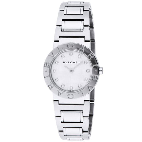 BVLGARI BB26WSS Watch - BVLGARI SS 26mm White Dial Ladies Watch, Parallel Import, 2-Year Warranty