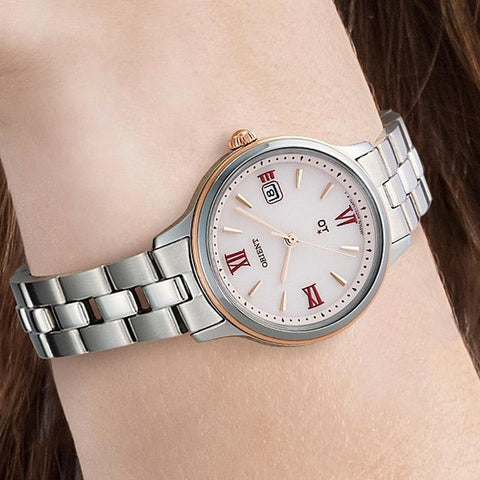 Orient Women's iO NATURAL&PLAIN Solar Powered Metal Band Watch RN-WG0006P
