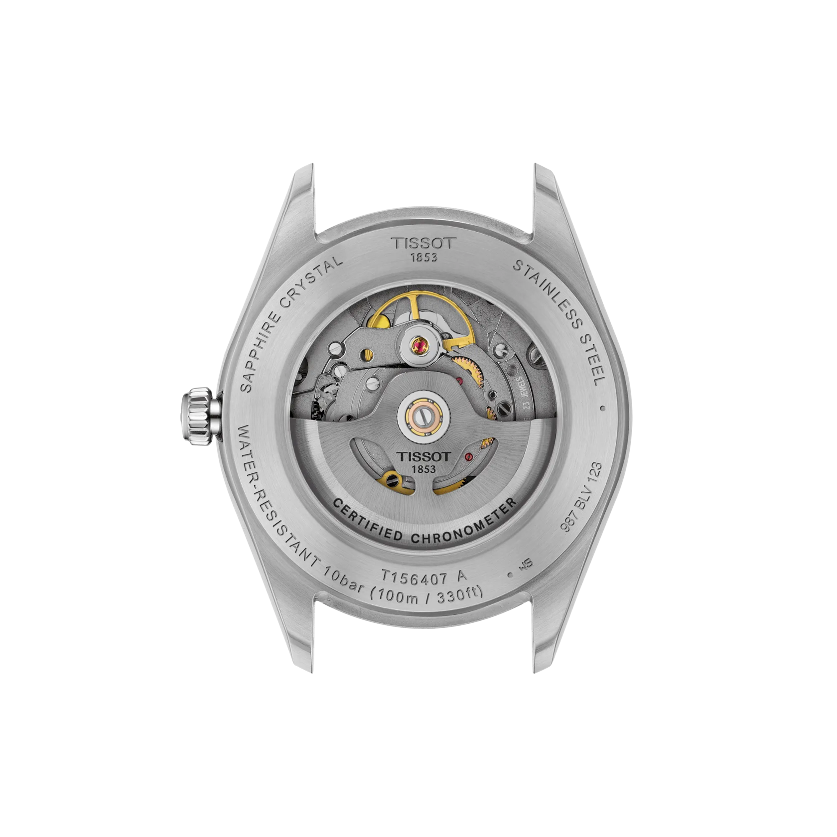 TISSOT T156.408.22.033.00 Watch - Swiss Automatic Watch - Elegant Stainless Steel - Water Resistant - Sapphire Crystal (Image