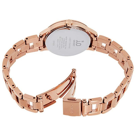 Orient Women's iO NATURAL&PLAIN Solar Powered Metal Band Watch RN-WG0419S
