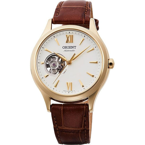 ORIENT ORIENT Automatic Mechanical Automatic Open Heart White Silver White/Brown RN-AG0728S