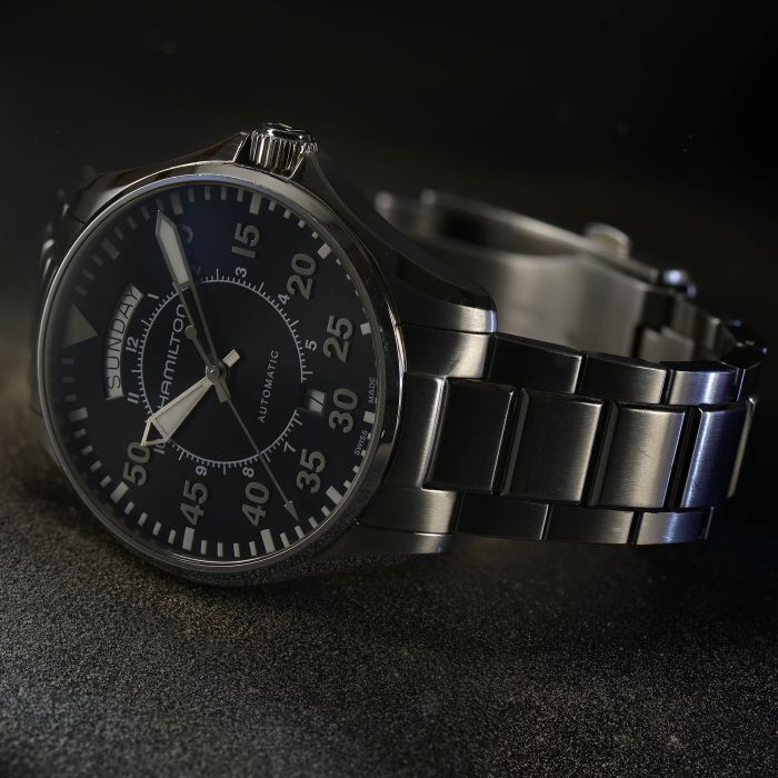 Hamilton H64615135 Watch - Khaki Aviation Pilot Day Date Auto (Image 6)
