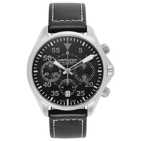 Hamilton H64666735 Watch - Khaki Aviation Khaki Pilot Auto Chrono (Image 4)