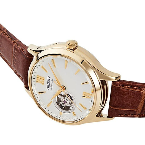 ORIENT ORIENT Automatic Mechanical Automatic Open Heart White Silver White/Brown RN-AG0728S