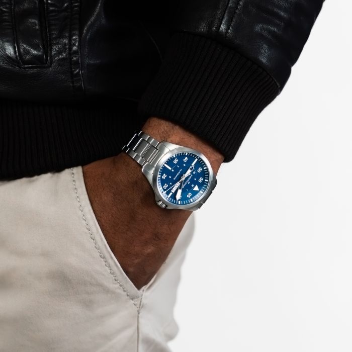 Hamilton H64635140 Watch - Khaki Aviation Pilot Day Date Auto (Image 7)