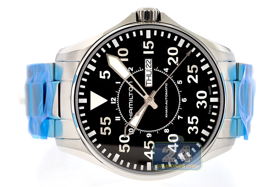 Hamilton H64715135 Watch - Khaki Aviation Pilot Day Date Auto (Image 4)